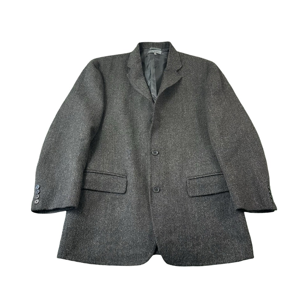 John Varvatos Collection Melange Gray Men's Half Lined Pure Wool Blazer Size 42R